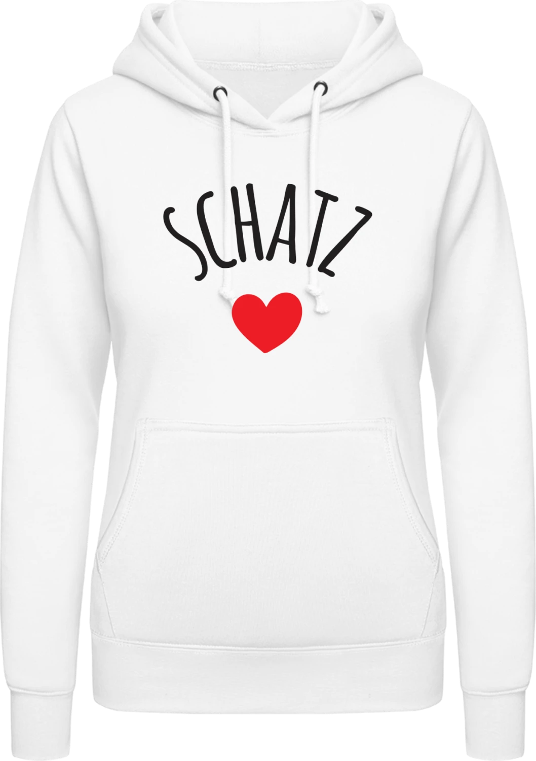 Schatz - Arctic white AWDis ladies hoodie - Front