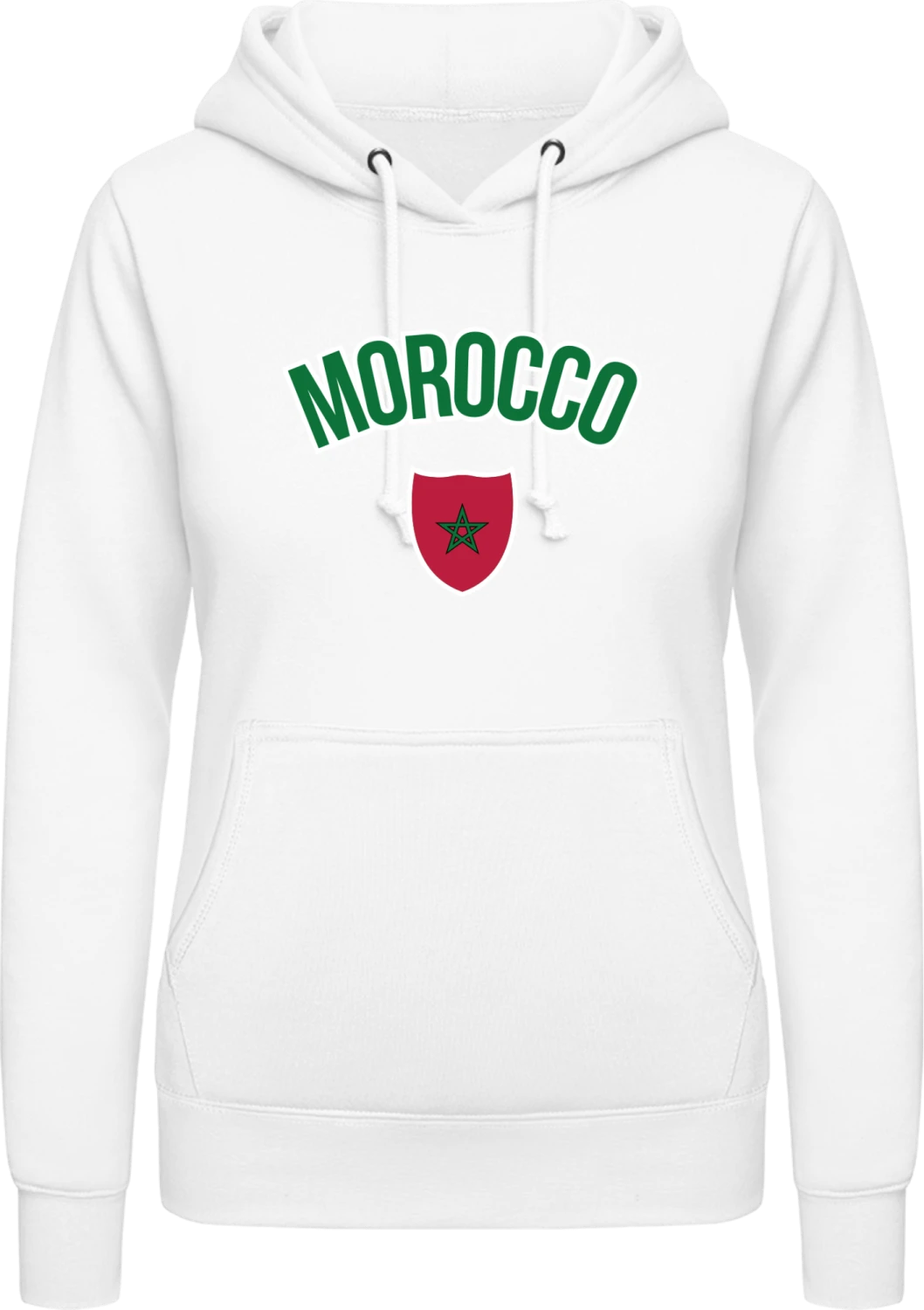 Morocco Fan - Arctic white AWDis ladies hoodie - Front