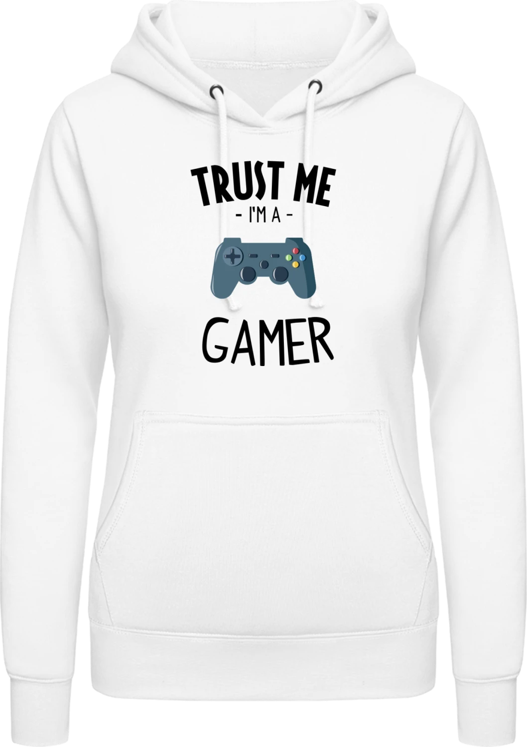 Trust Me I Am A Gamer - Arctic white AWDis ladies hoodie - Front