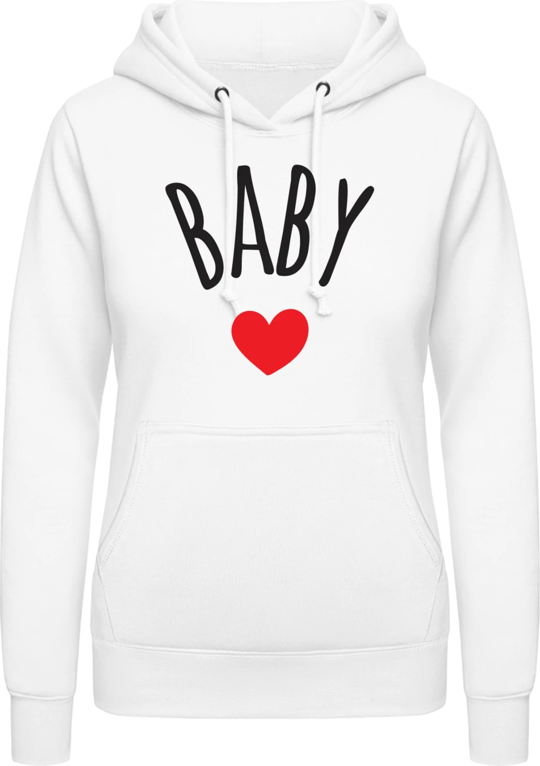 Baby - Arctic white AWDis ladies hoodie - Front