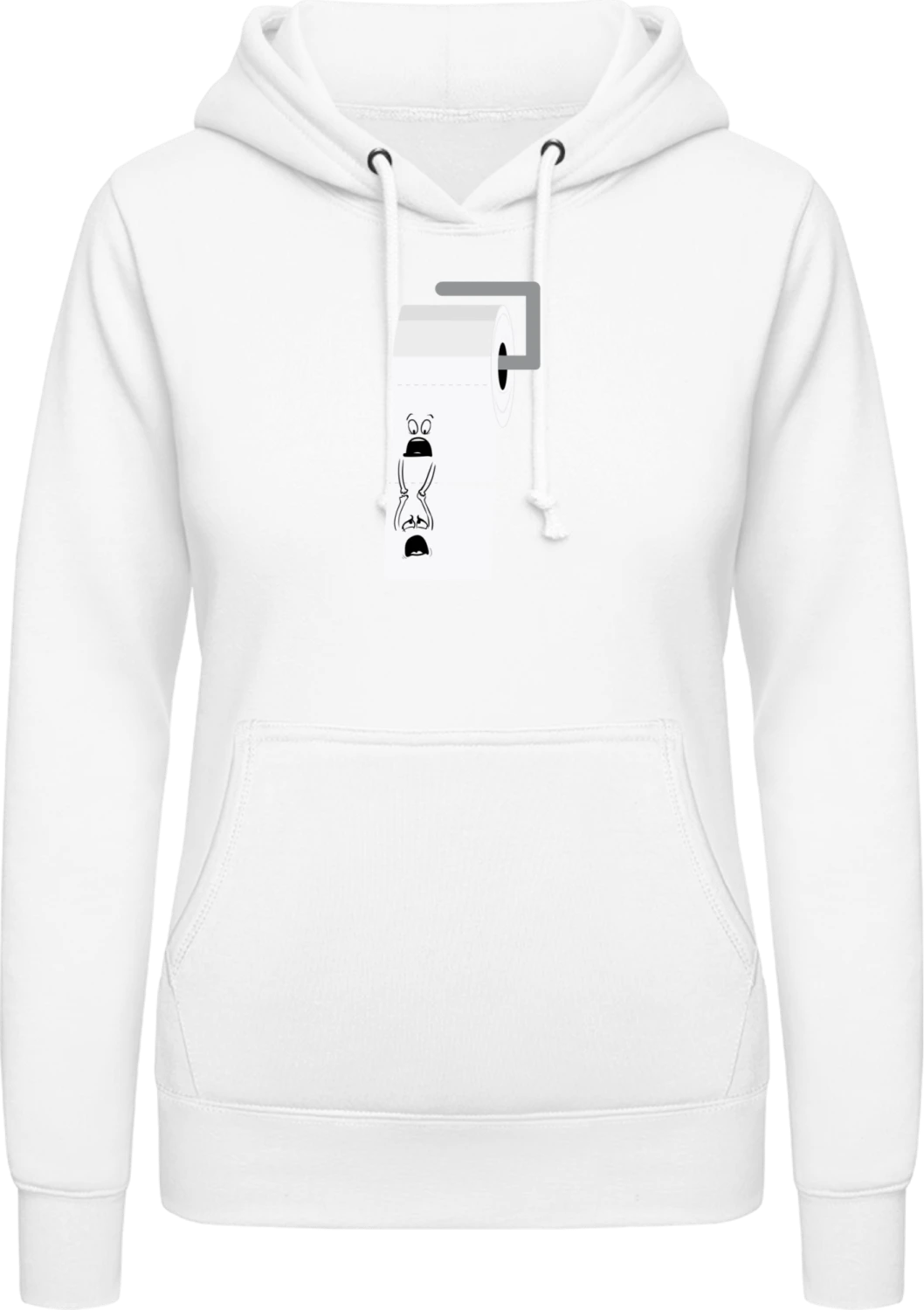 Toilet Paper Holding On - Arctic white AWDis ladies hoodie - Front