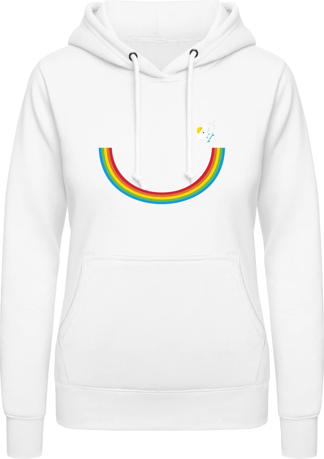 Skating Cloud - Arctic white AWDis ladies hoodie - Front