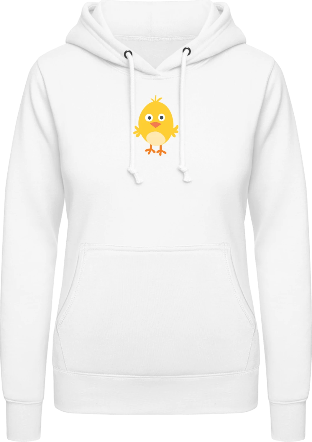 Little Easter Chicken - Arctic white AWDis ladies hoodie - Front