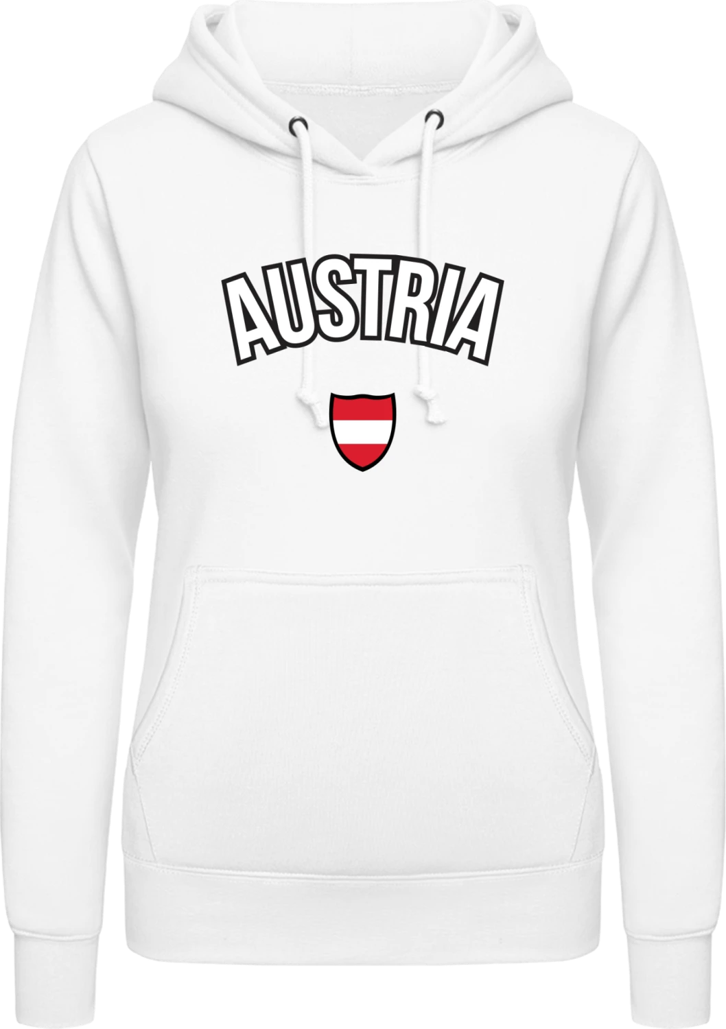 AUSTRIA Football Fan - Arctic white AWDis ladies hoodie - Front