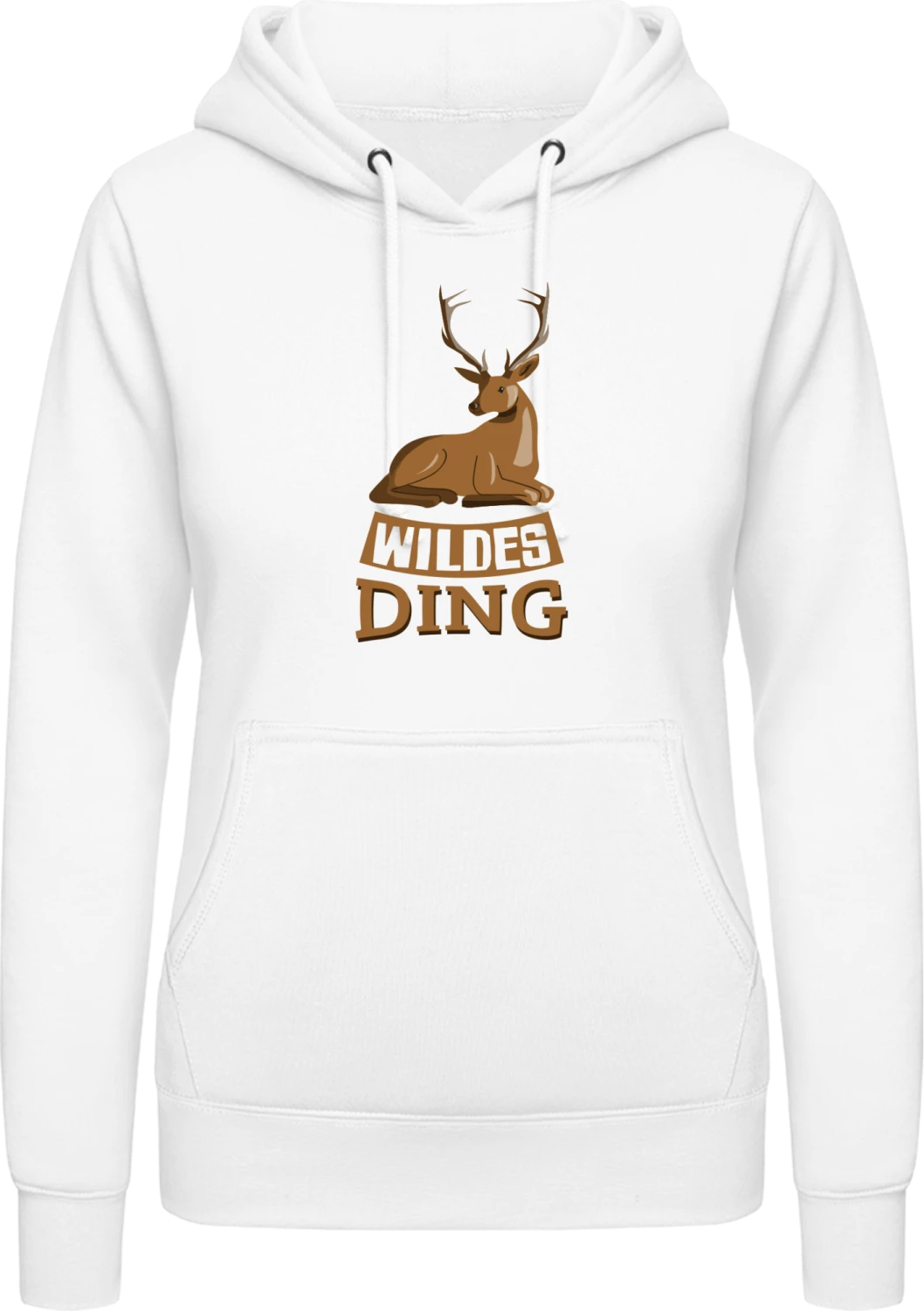 Wildes Ding - Arctic white AWDis ladies hoodie - Front