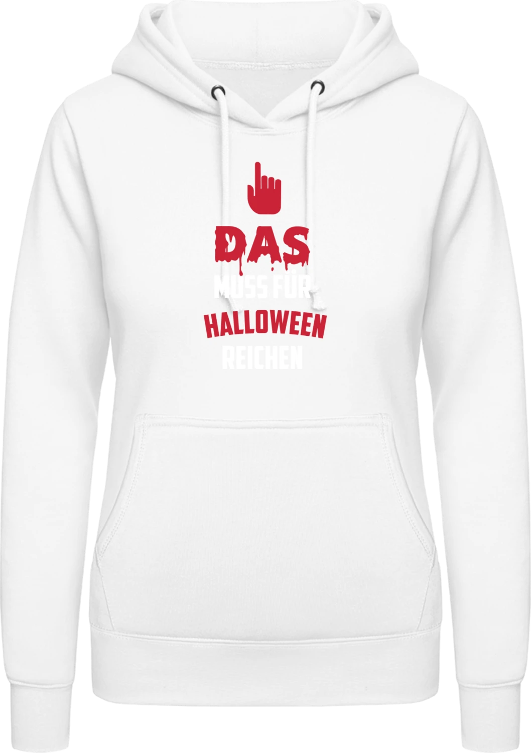 Das muss für Halloween reichen - Arctic white AWDis ladies hoodie - Front