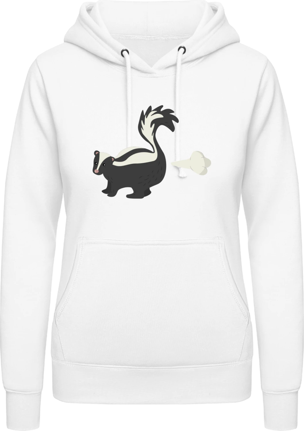 Skunk Fart - Arctic white AWDis ladies hoodie - Front