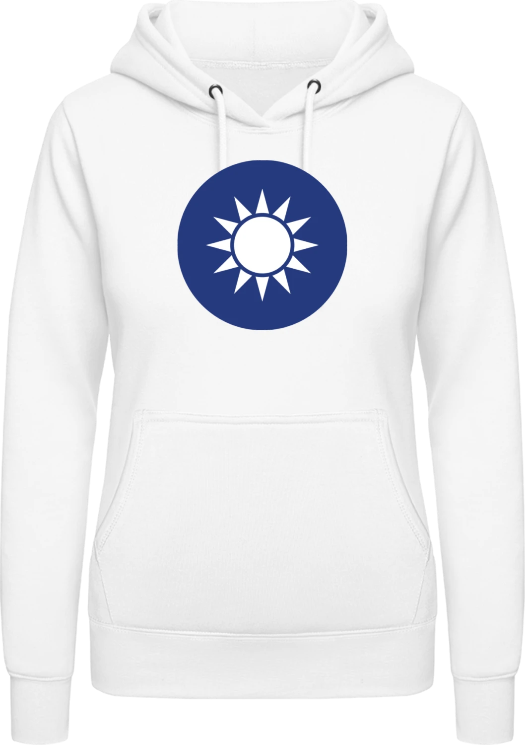 Taiwan Coat of Arms - Arctic white AWDis ladies hoodie - Front