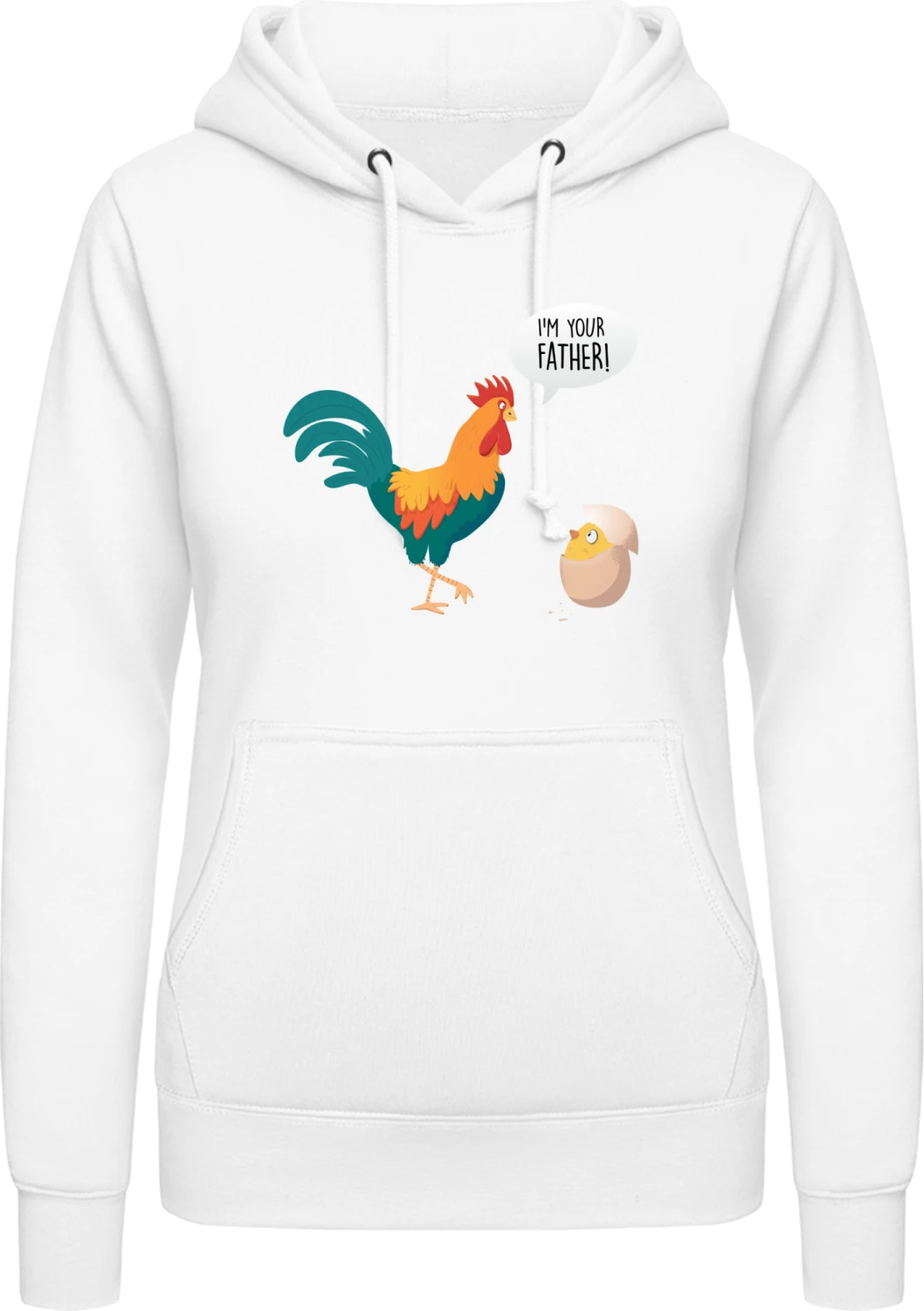 Cock I'm Your Father - Arctic white AWDis ladies hoodie - Front