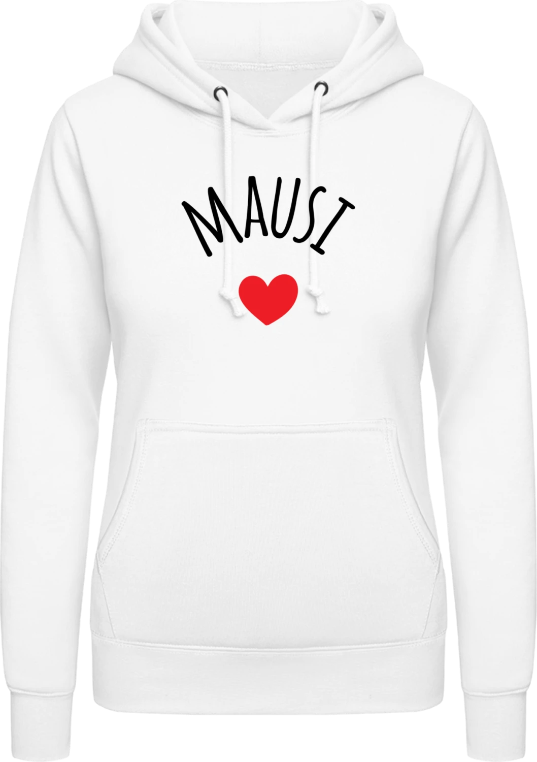 Mausi Kosename - Arctic white AWDis ladies hoodie - Front