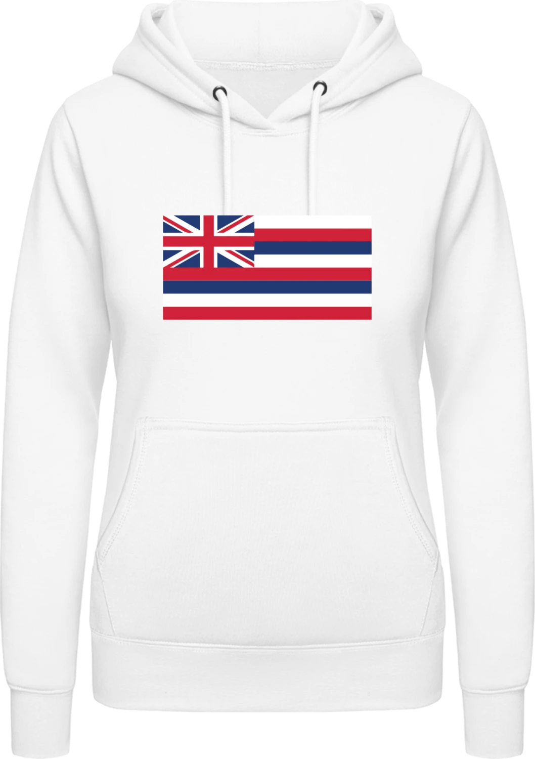 Hawaii Flag - Arctic white AWDis ladies hoodie - Front