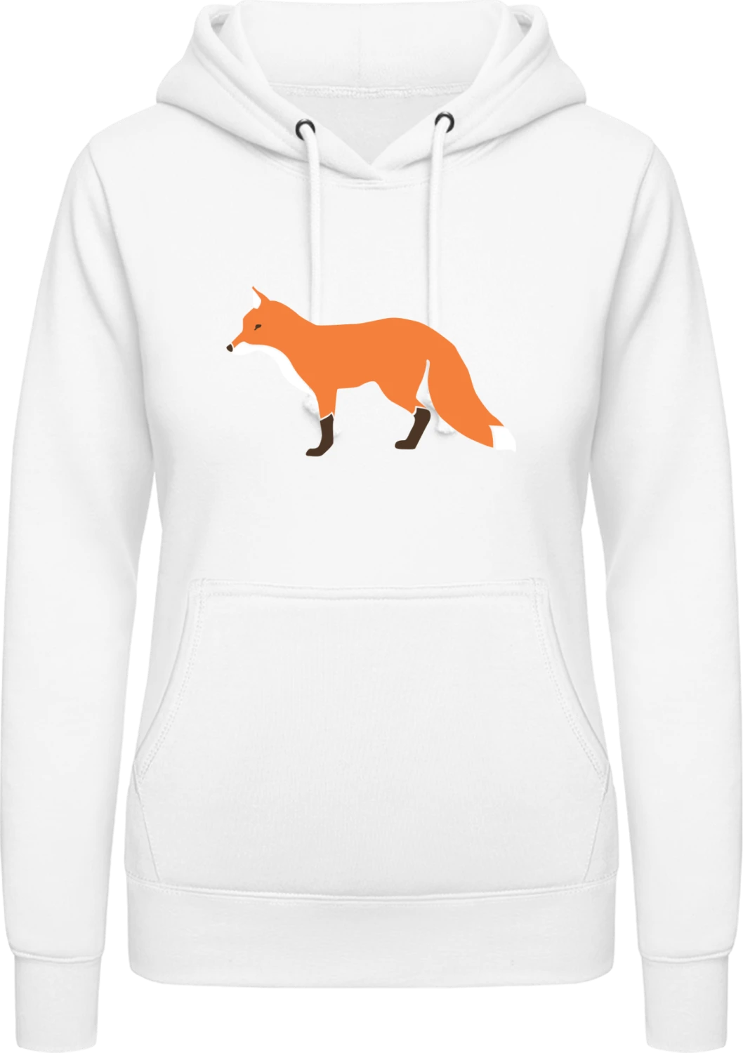 Fox Full Body - Arctic white AWDis ladies hoodie - Front