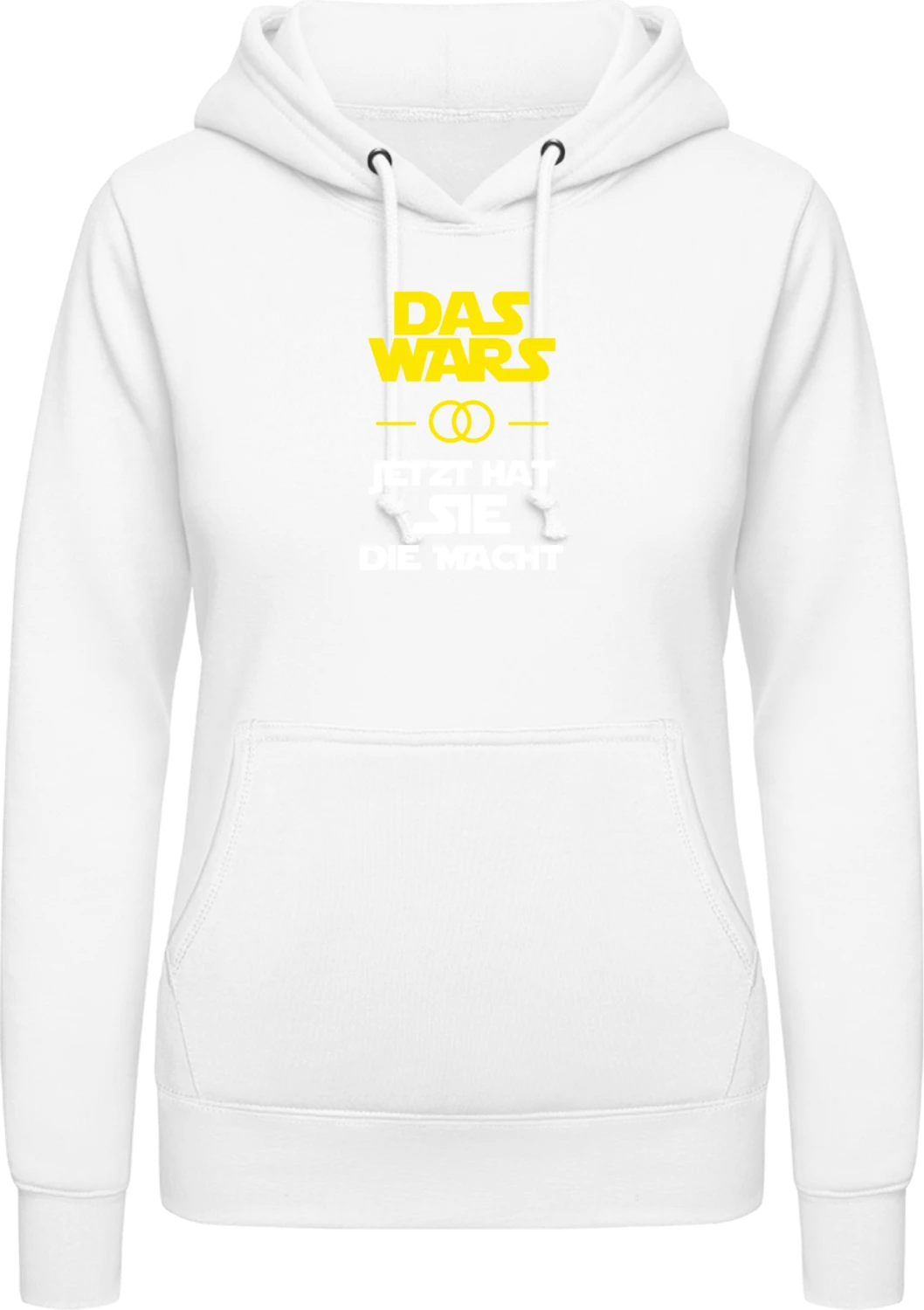 Das wars jetzt hat sie die Macht - Arctic white AWDis ladies hoodie - Front