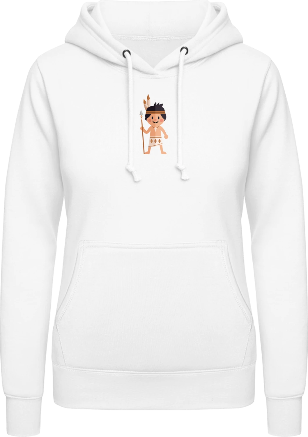 Litlle Indian Boy - Arctic white AWDis ladies hoodie - Front