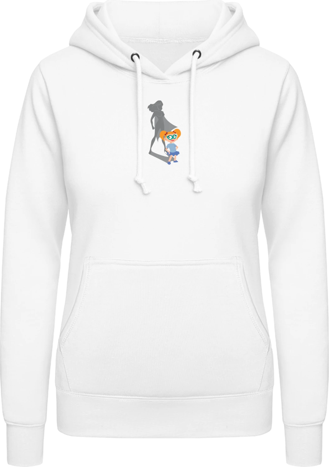 Little Girl Becoming A Super Woman - Arctic white AWDis ladies hoodie - Front