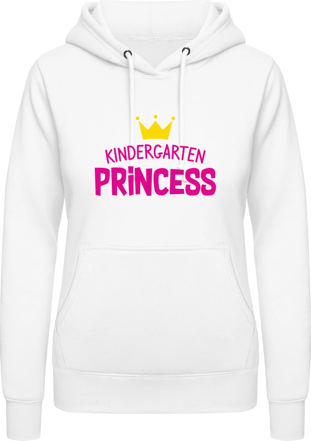 Kindergarten Princess - Arctic white AWDis ladies hoodie - Front