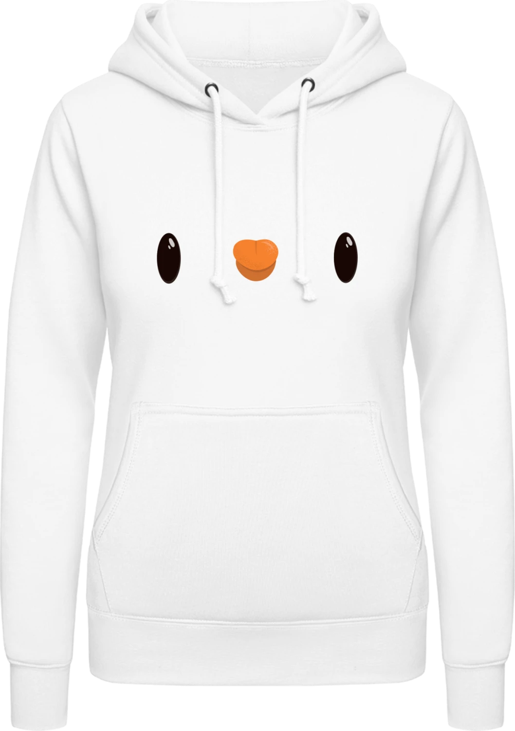 Chicken Effect - Arctic white AWDis ladies hoodie - Front