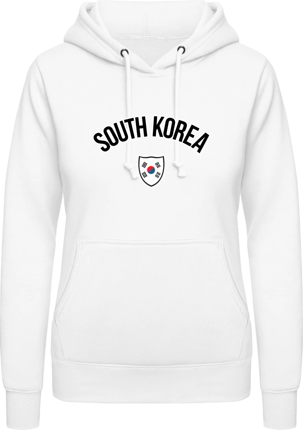 SOUTH KOREA Fan - Arctic white AWDis ladies hoodie - Front