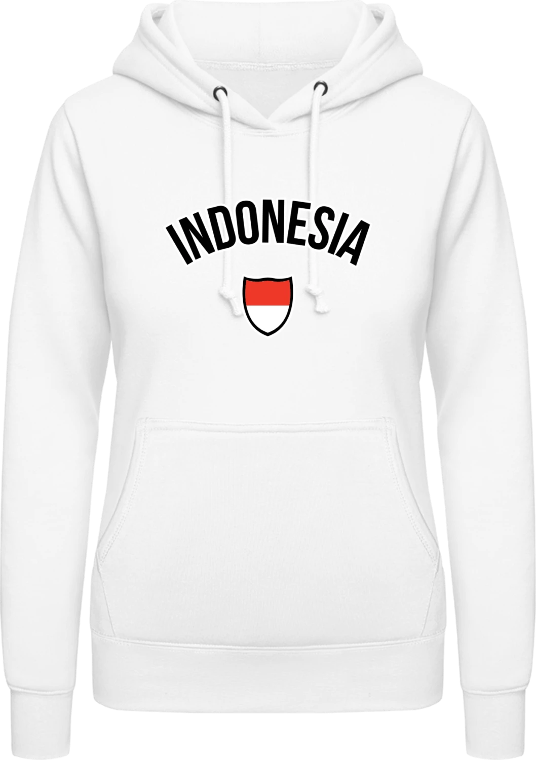 INDONESIA - Arctic white AWDis ladies hoodie - Front