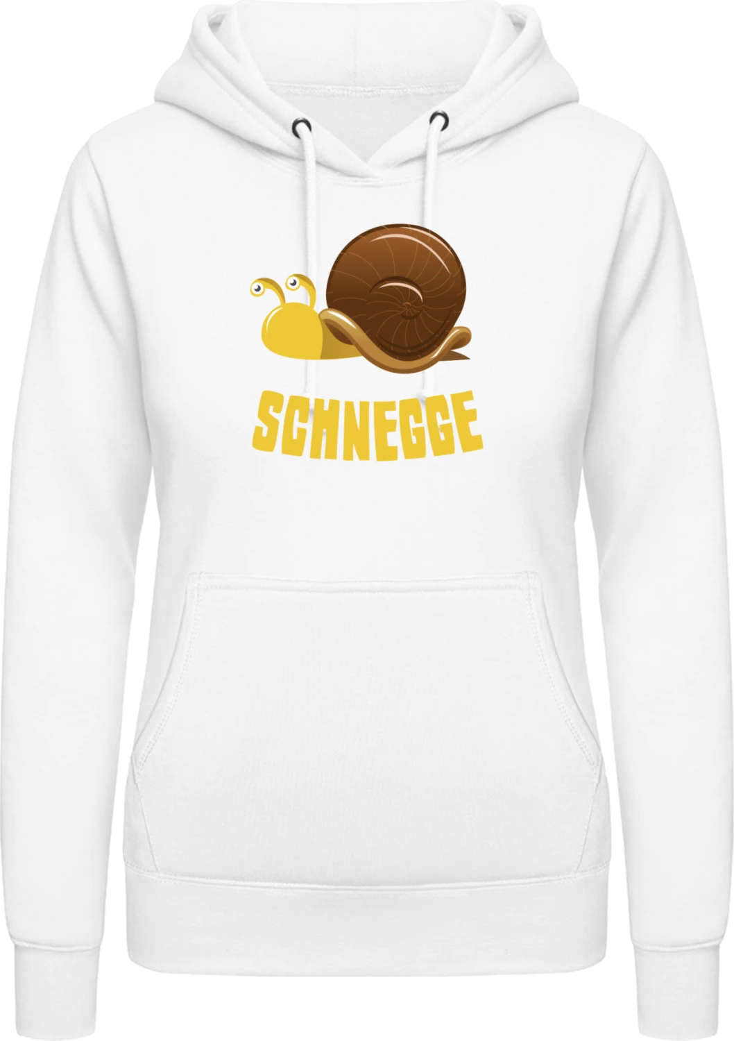 Schnegge - Arctic white AWDis ladies hoodie - Front