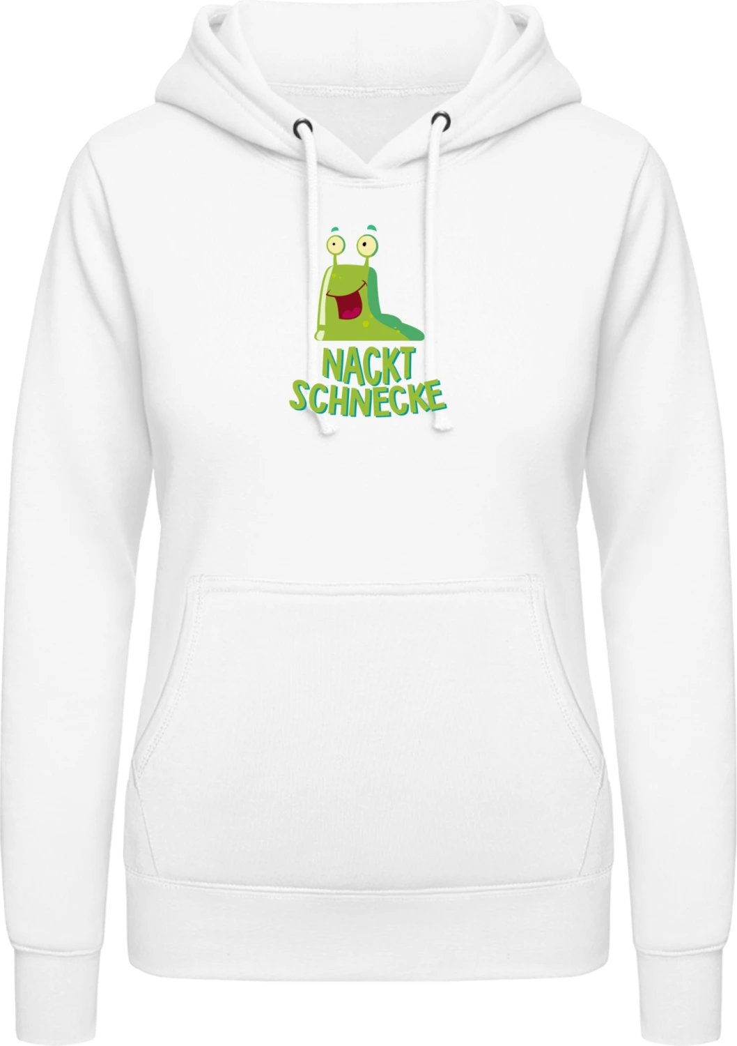 Nacktschnecke Lacht - Arctic white AWDis ladies hoodie - Front