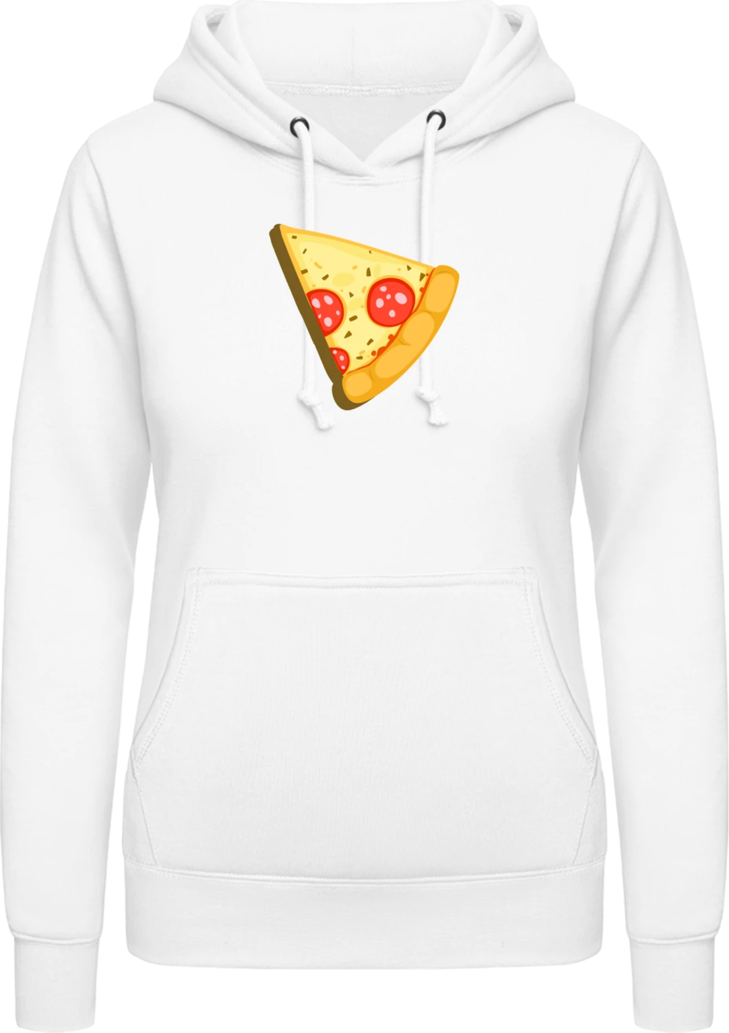 Slice Of Pizza - Arctic white AWDis ladies hoodie - Front