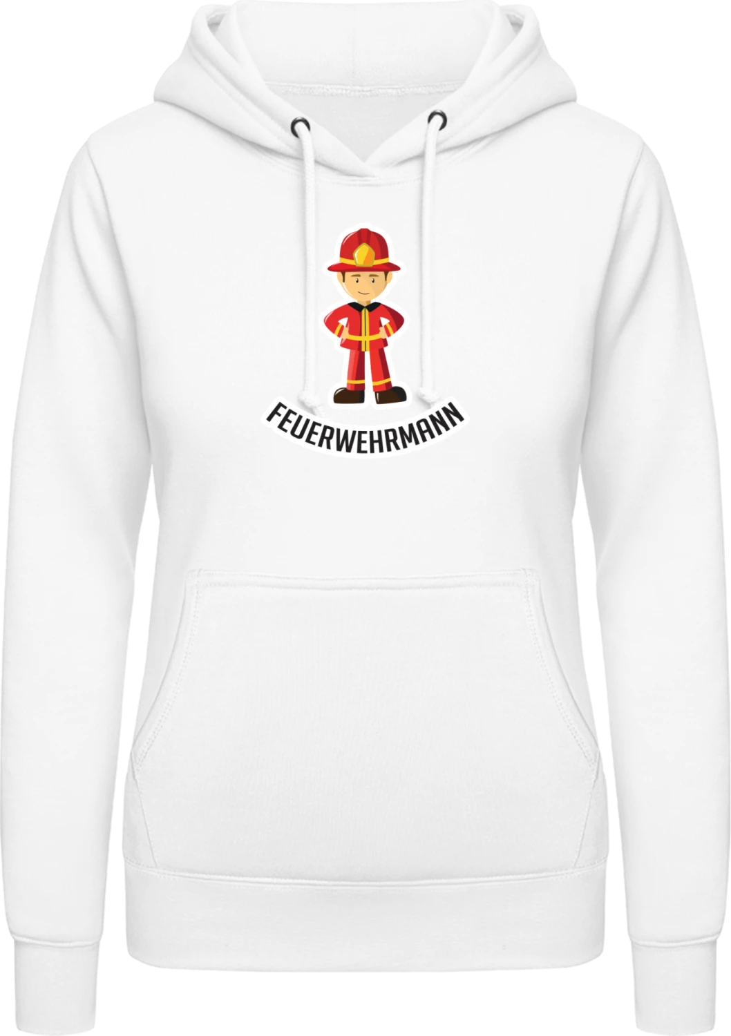 Feuerwehrmann Comic - Arctic white AWDis ladies hoodie - Front