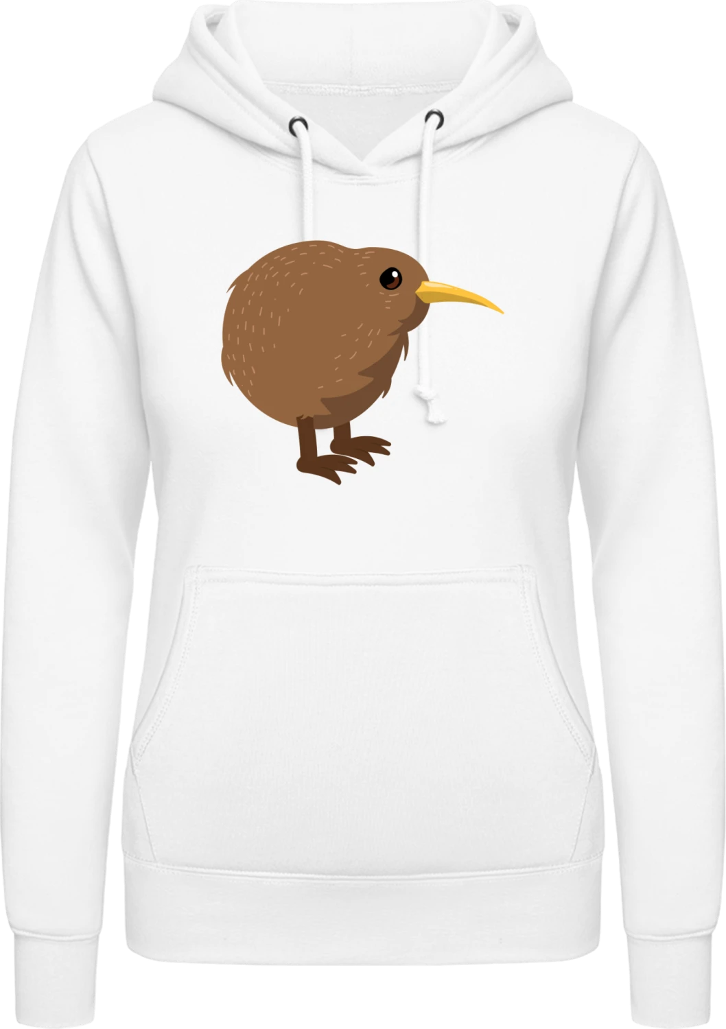 Baby Kiwi - Arctic white AWDis ladies hoodie - Front