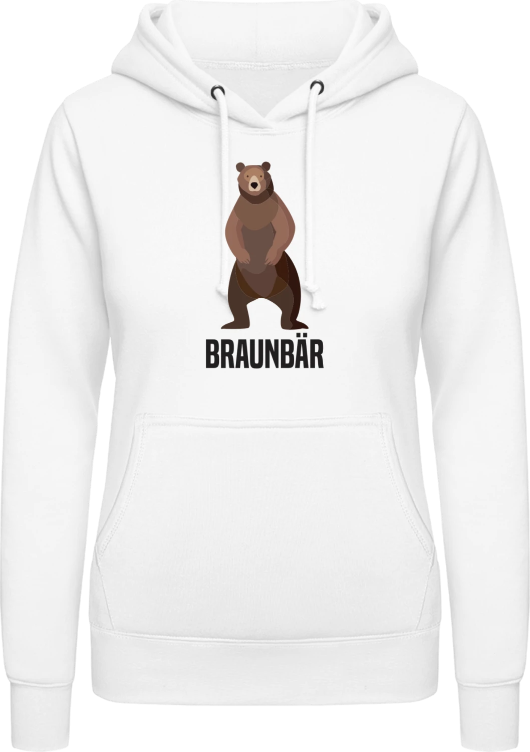 Braunbär - Arctic white AWDis ladies hoodie - Front