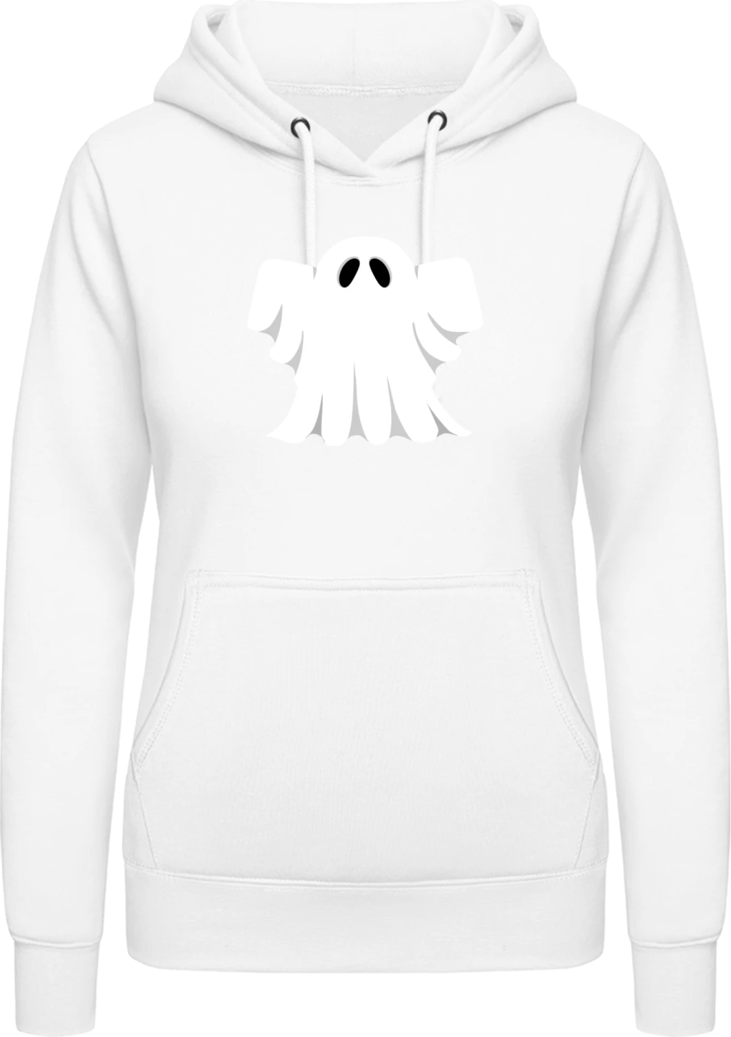 White Ghost - Arctic white AWDis ladies hoodie - Front