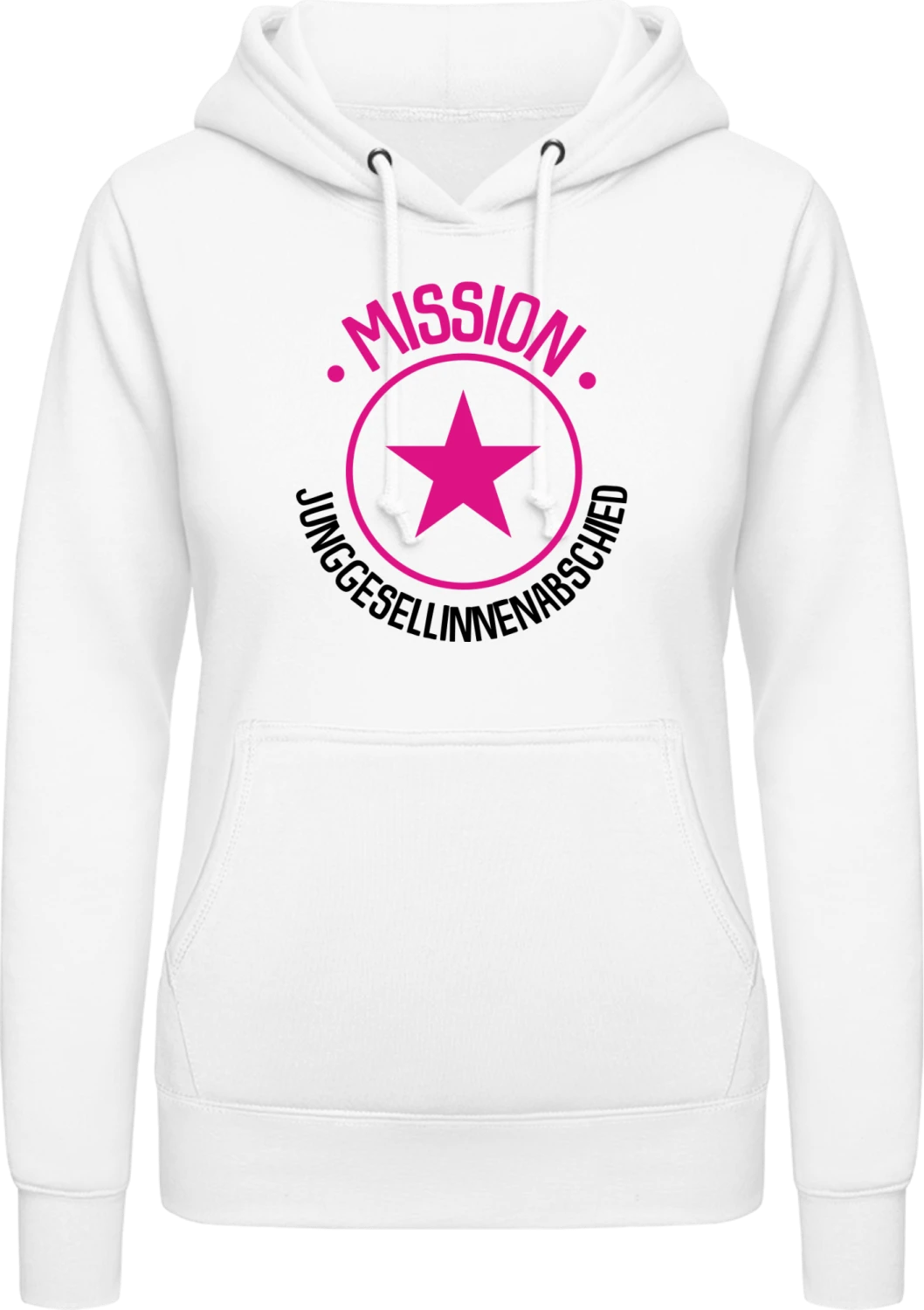 Mission Junggesellinnenabschied - Arctic white AWDis ladies hoodie - Front