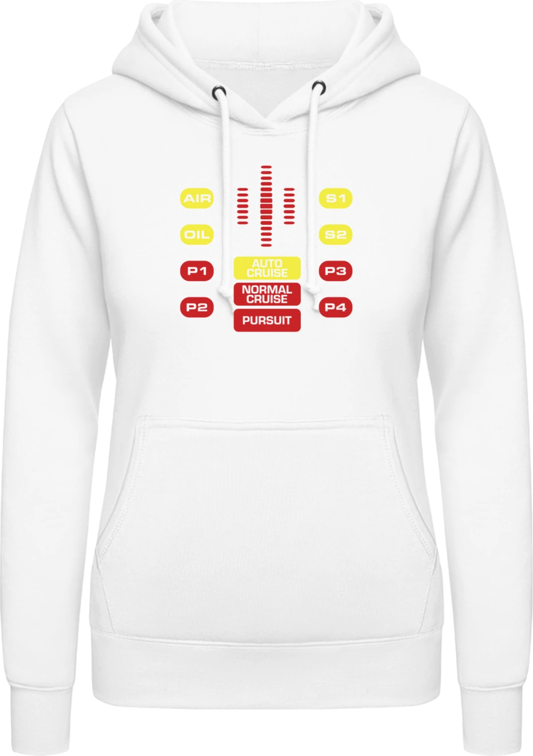 KITT Knight Rider - Arctic white AWDis ladies hoodie - Front