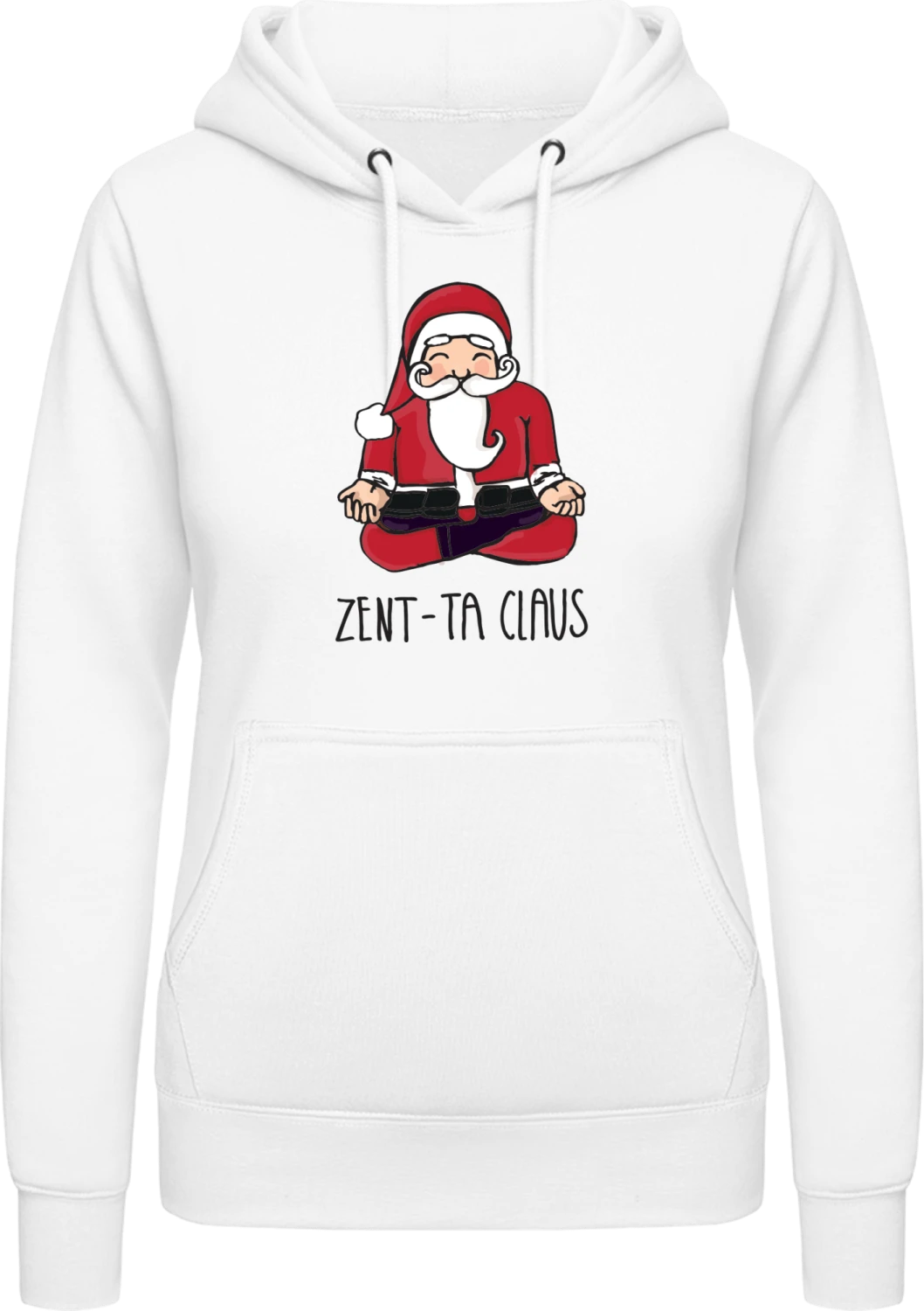 Santa Claus Zent-Ta-Claus - Arctic white AWDis ladies hoodie - Front