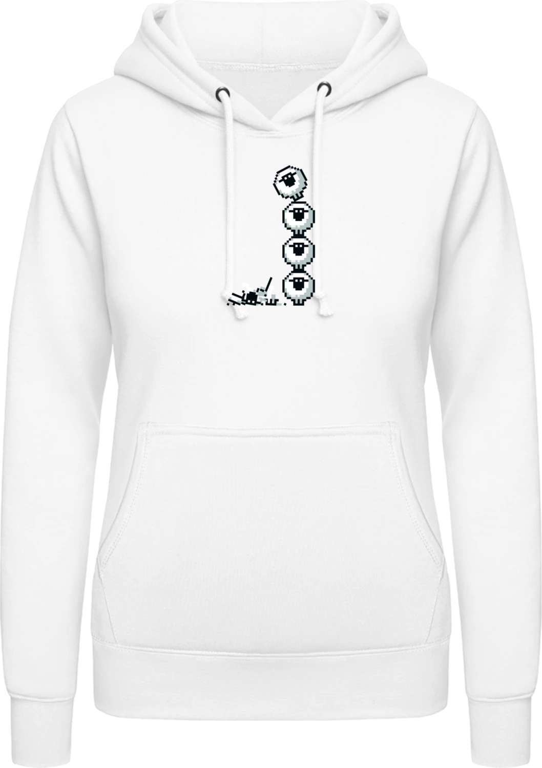 Sheep Tower - Arctic white AWDis ladies hoodie - Front