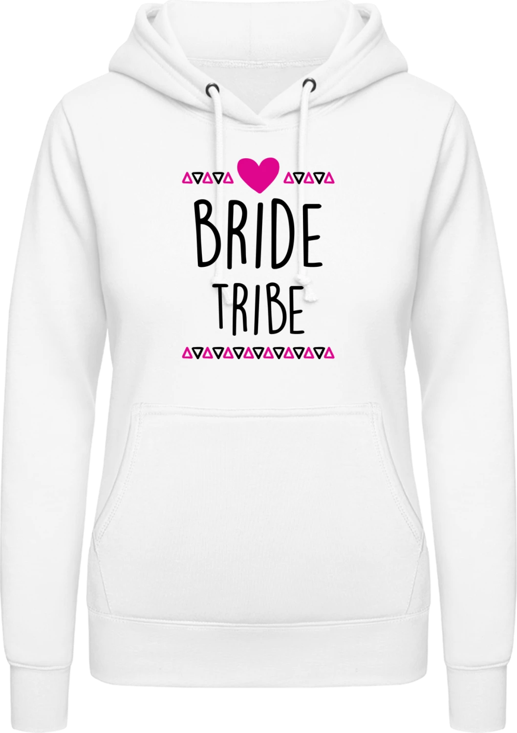 Bride Tribe - Arctic white AWDis ladies hoodie - Front