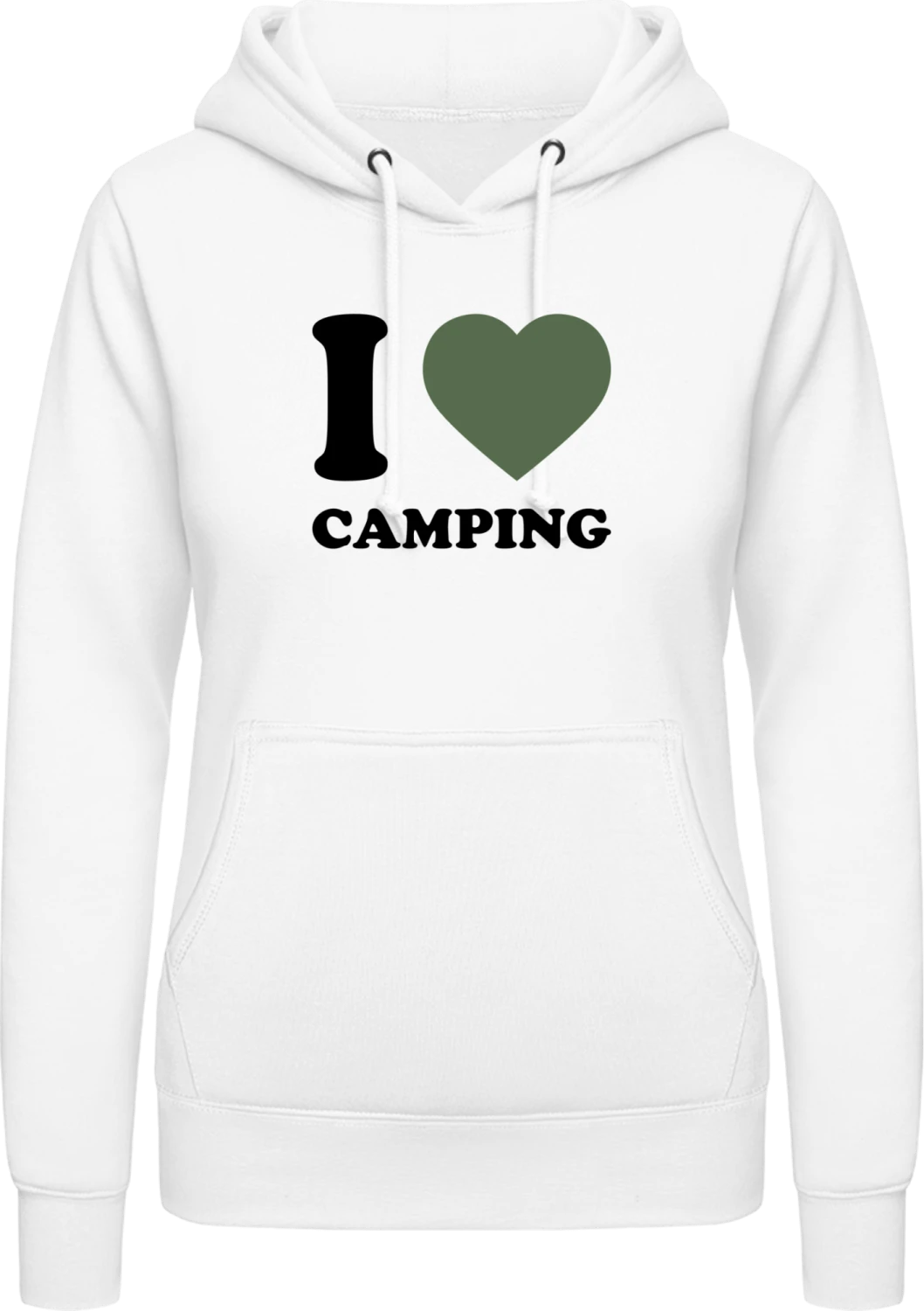 camping love - Arctic white AWDis ladies hoodie - Front