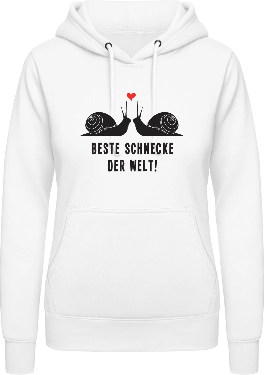 Beste Schnecke der Welt! - Arctic white AWDis ladies hoodie - Front