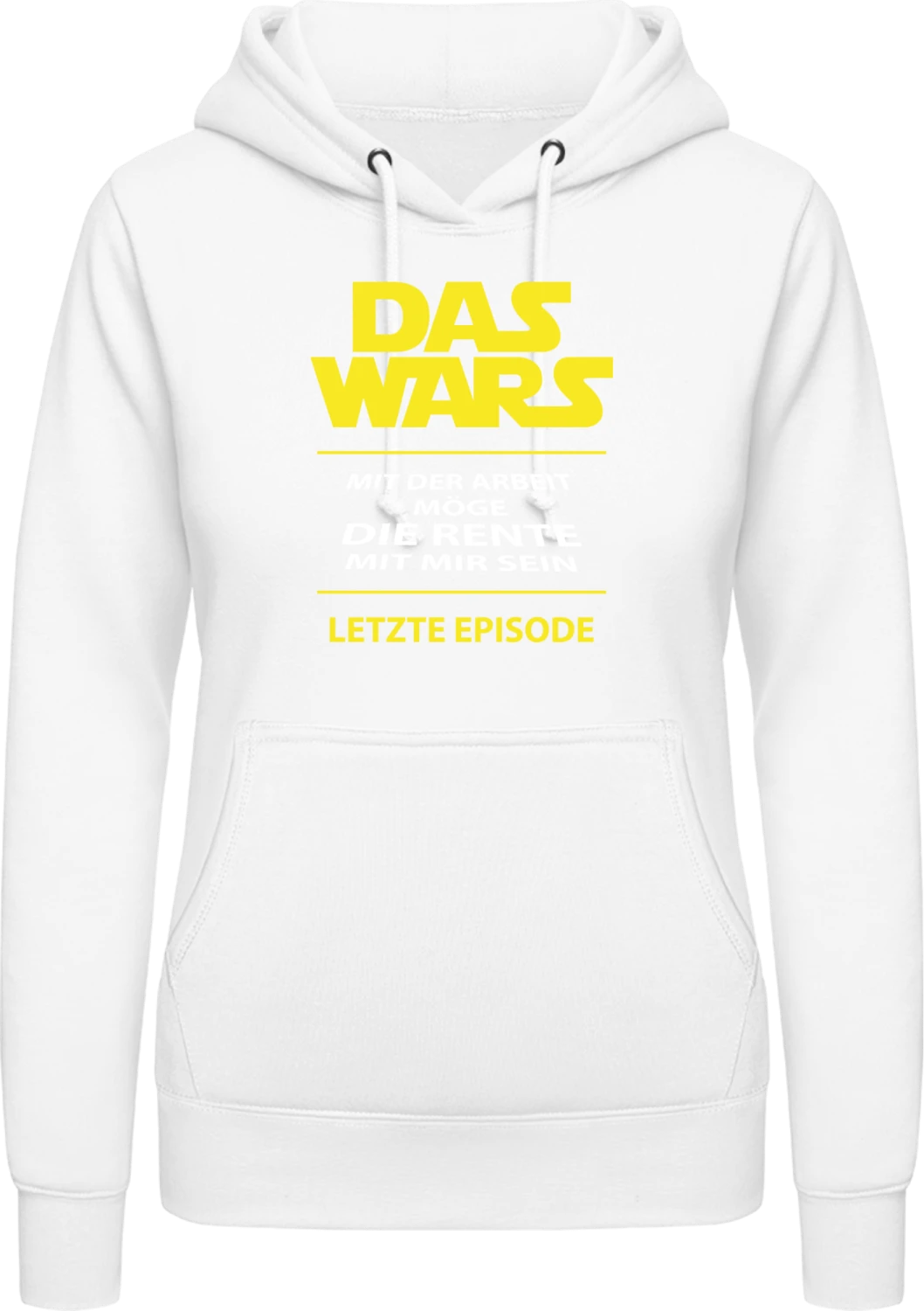 Das wars mit der Arbeit möge die Rente mit mir sein - Arctic white AWDis ladies hoodie - Front