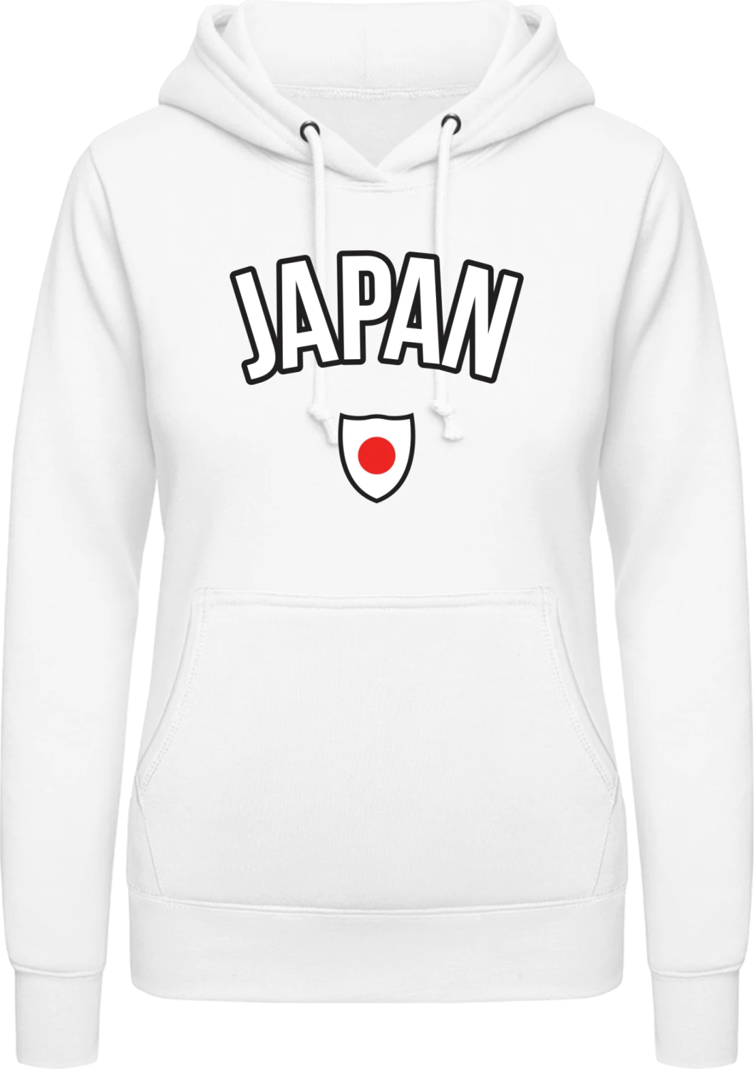 JAPAN Fan - Arctic white AWDis ladies hoodie - Front