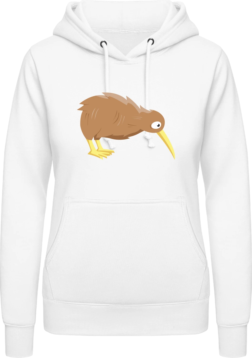 Kiwi Bird Funny - Arctic white AWDis ladies hoodie - Front