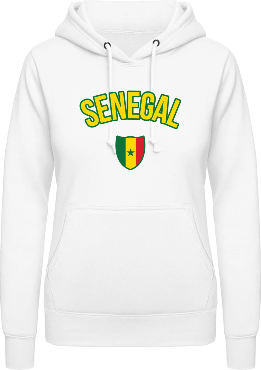 SENEGAL Fan - Arctic white AWDis ladies hoodie - Front