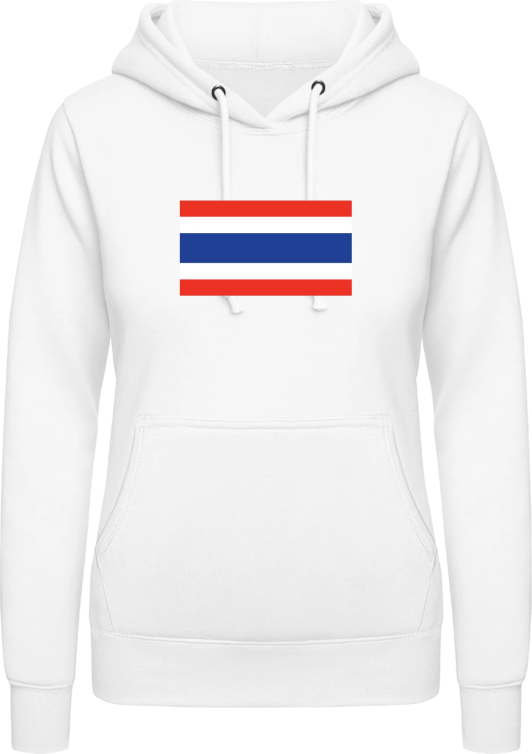 Thailand Flag - Arctic white AWDis ladies hoodie - Front