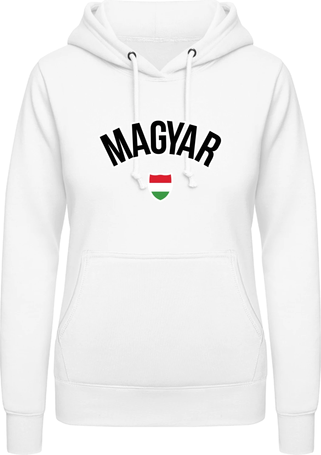 MAGYAR Fan - Arctic white AWDis ladies hoodie - Front