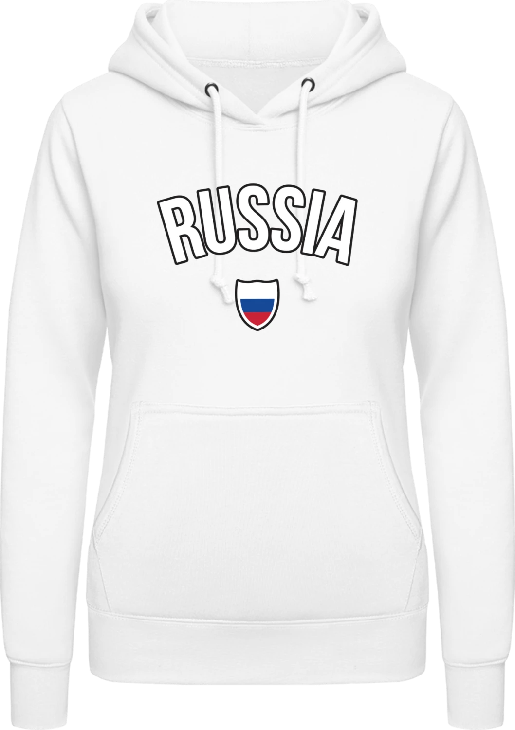 RUSSIA Football Fan - Arctic white AWDis ladies hoodie - Front