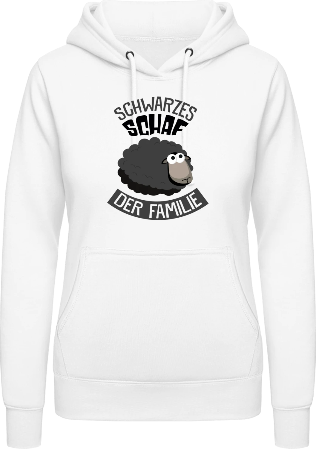 Schwarzes Schaf der Familie - Arctic white AWDis ladies hoodie - Front