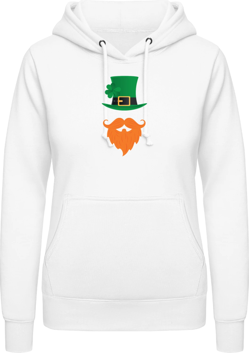 Gnome Outfit - Arctic white AWDis ladies hoodie - Front