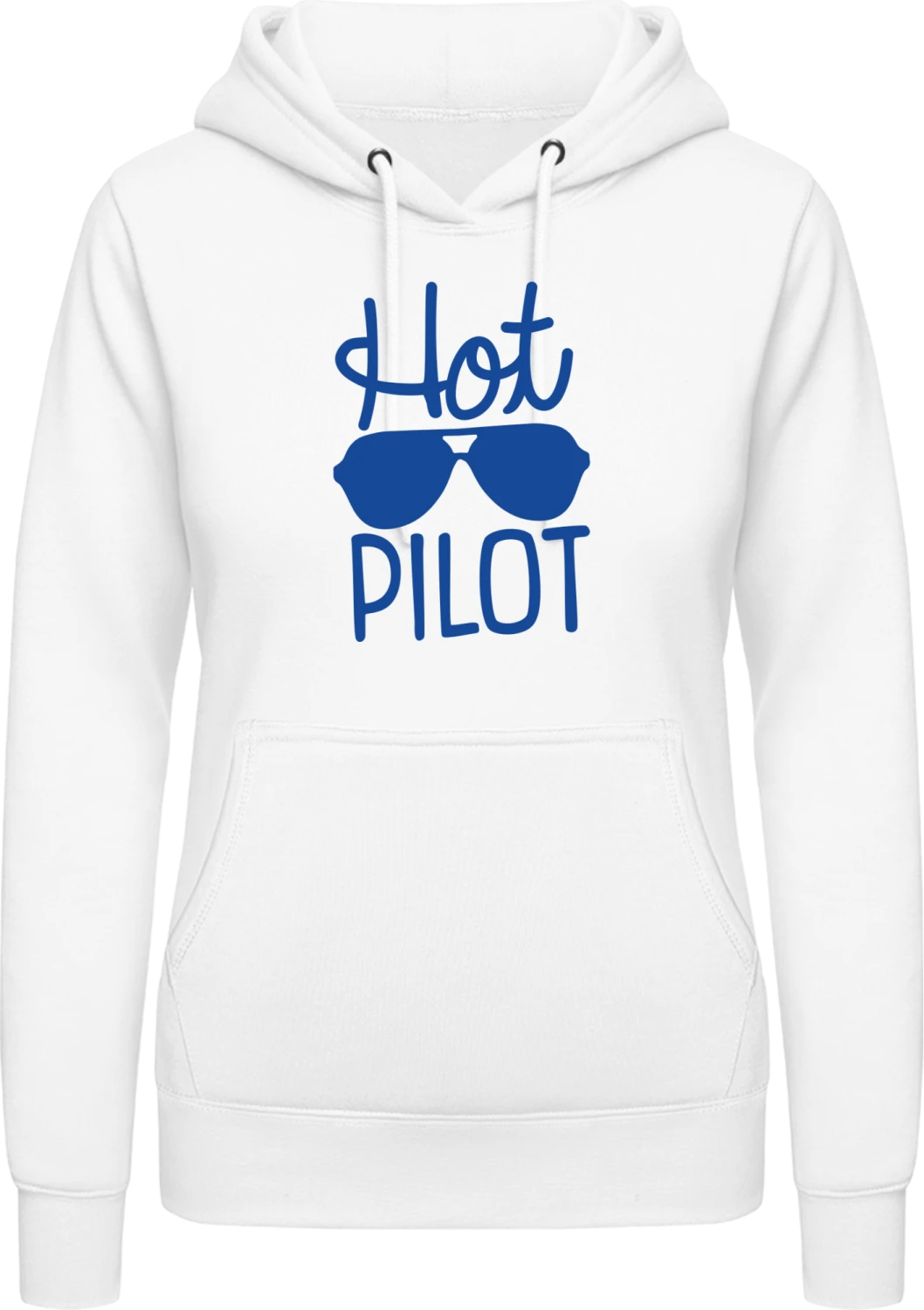 Hot Pilot - Arctic white AWDis ladies hoodie - Front