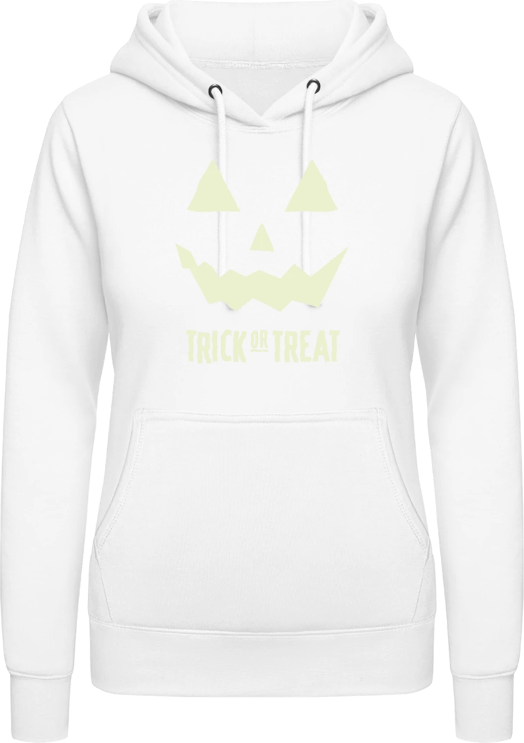 Halloween Trick Or Treat - Arctic white AWDis ladies hoodie - Front