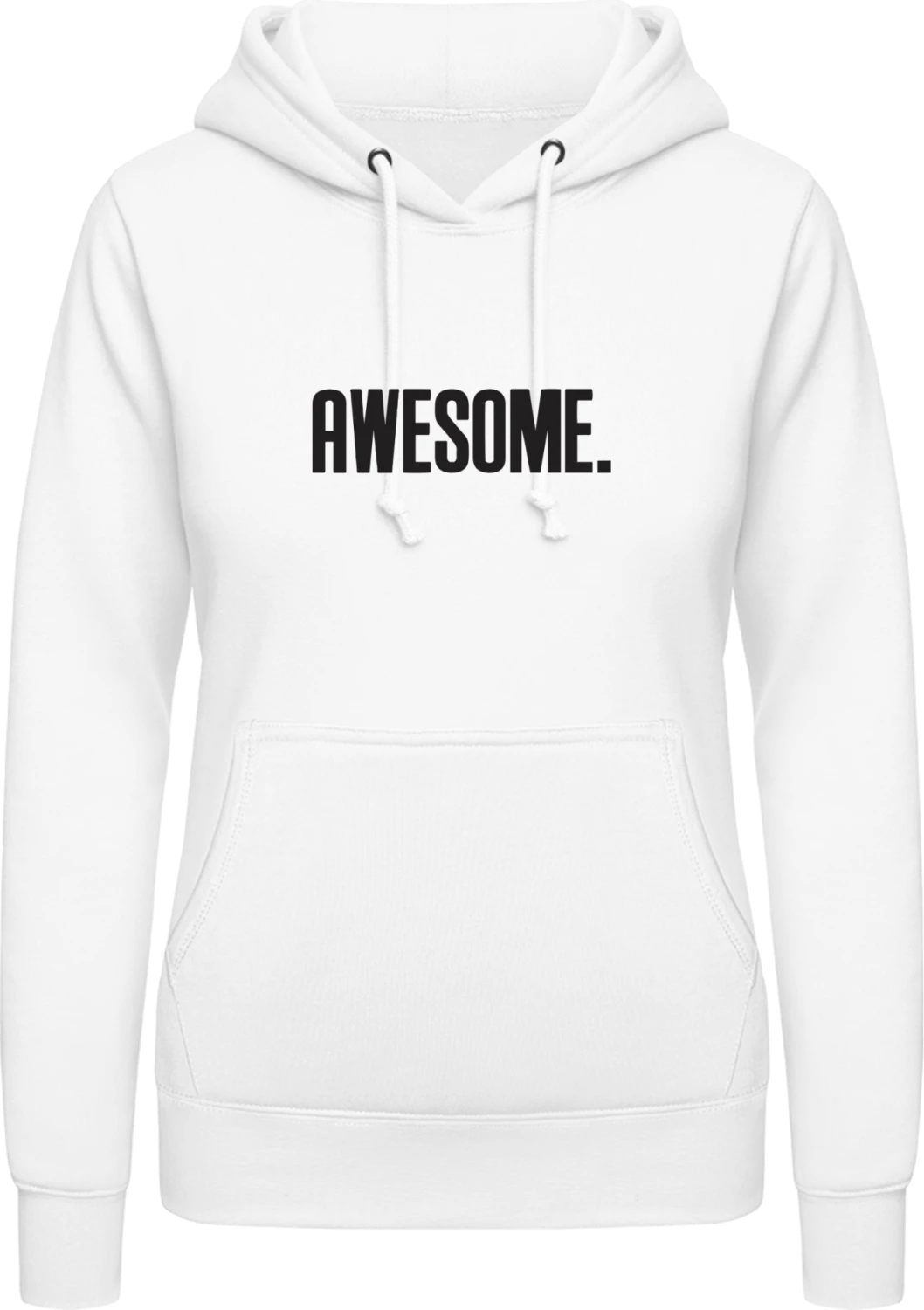 Awesome - Arctic white AWDis ladies hoodie - Front