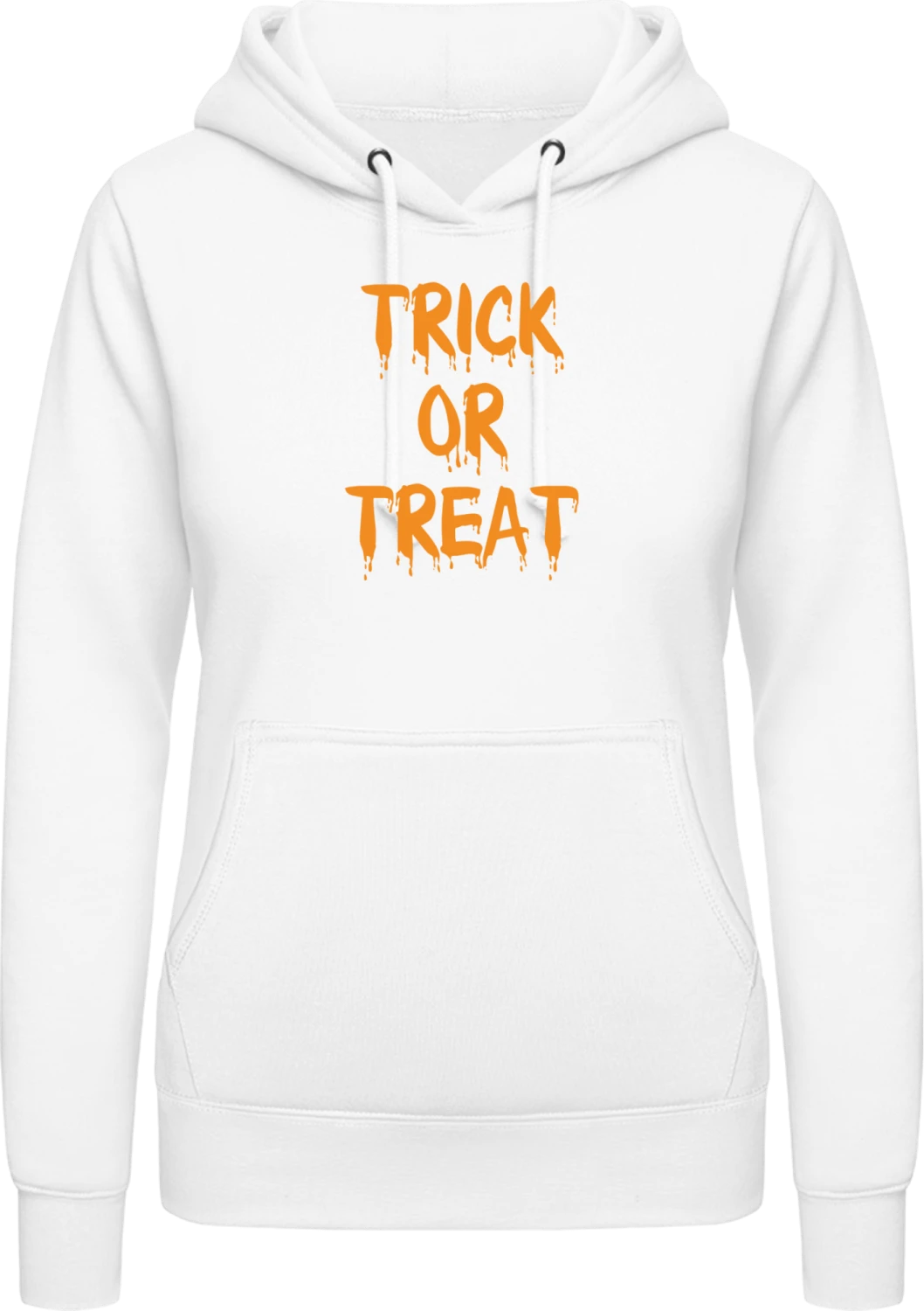 Trick Or Treat - Arctic white AWDis ladies hoodie - Front